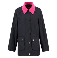 BarbourBarbour Icons Modern Beadnell Wax Jacket OatCoats & JacketsNavy - Blue Water Clothing