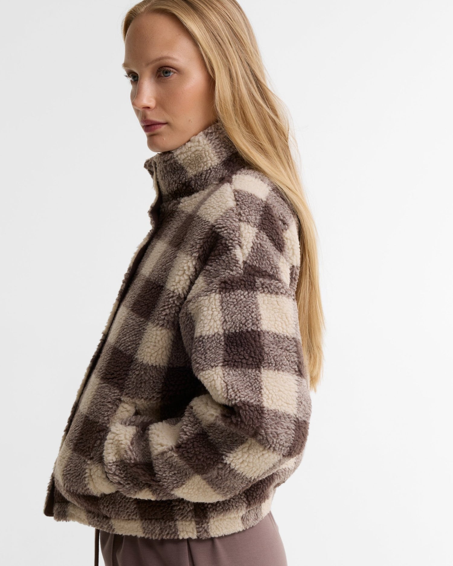 BarbourBarbour international Amaya FleeceJacketTruffle Multi - Blue Water Clothing