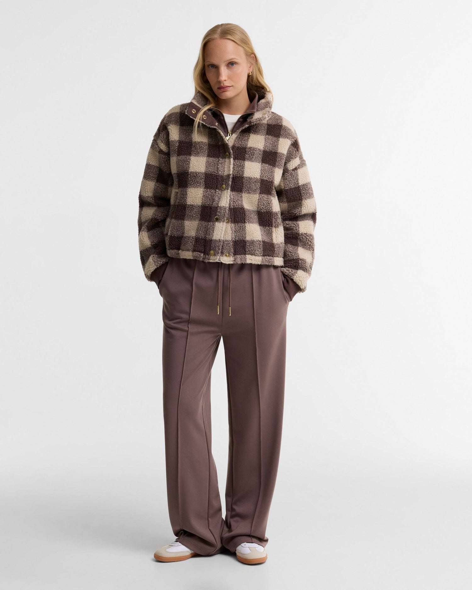 BarbourBarbour international Amaya FleeceJacketTruffle Multi - Blue Water Clothing