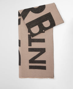 BarbourBarbour International Milla Logo Scarf Oat/BlackAccessories - Blue Water Clothing