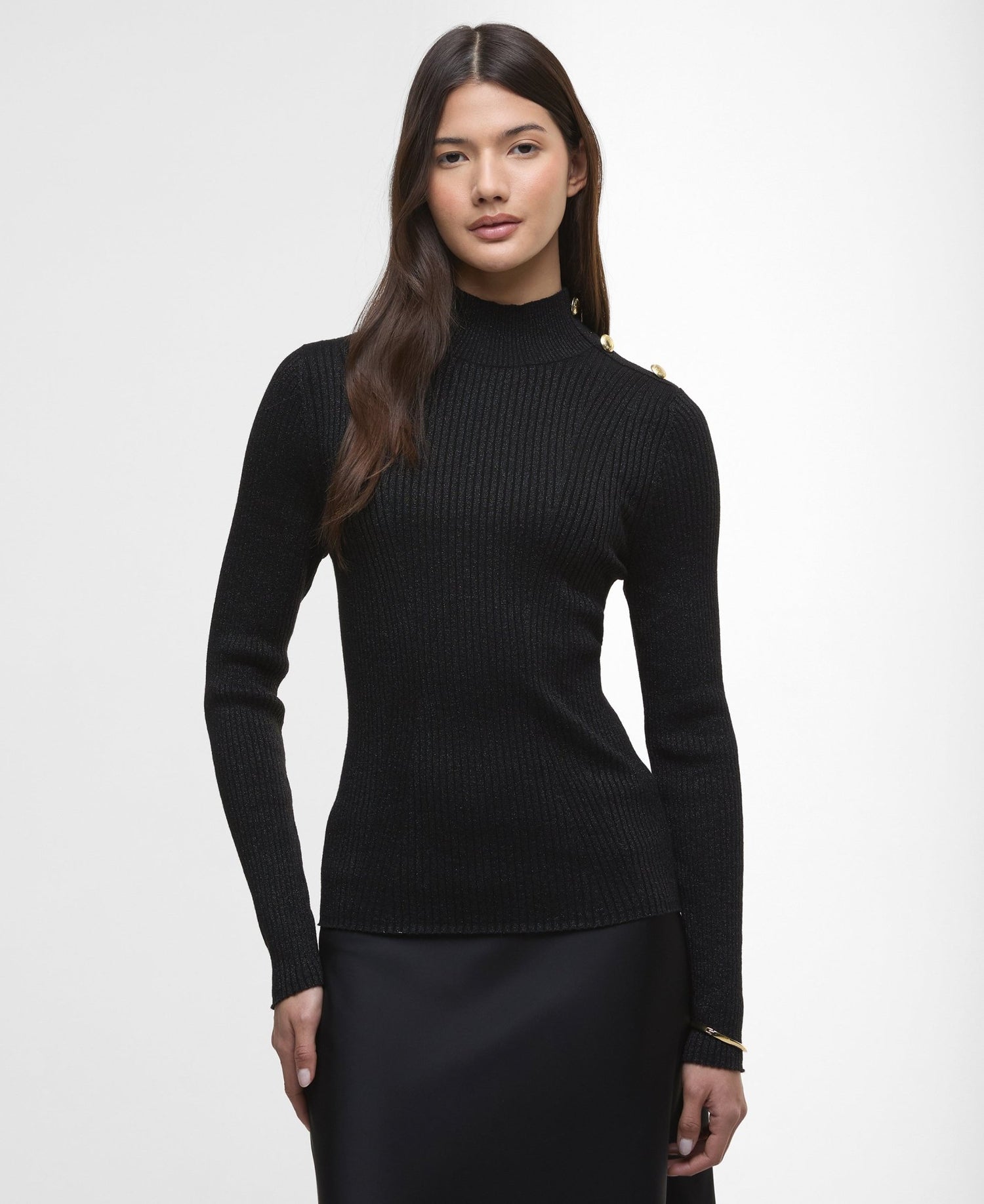 BarbourBarbour International Stella Knitted Jumper BlackTopsBlack - Blue Water Clothing