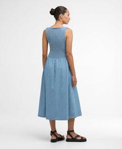 BarbourBarbour Josie Midi DressDressesChambray - Blue Water Clothing