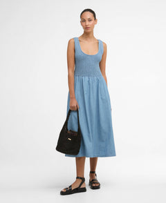 BarbourBarbour Josie Midi DressDressesChambray - Blue Water Clothing