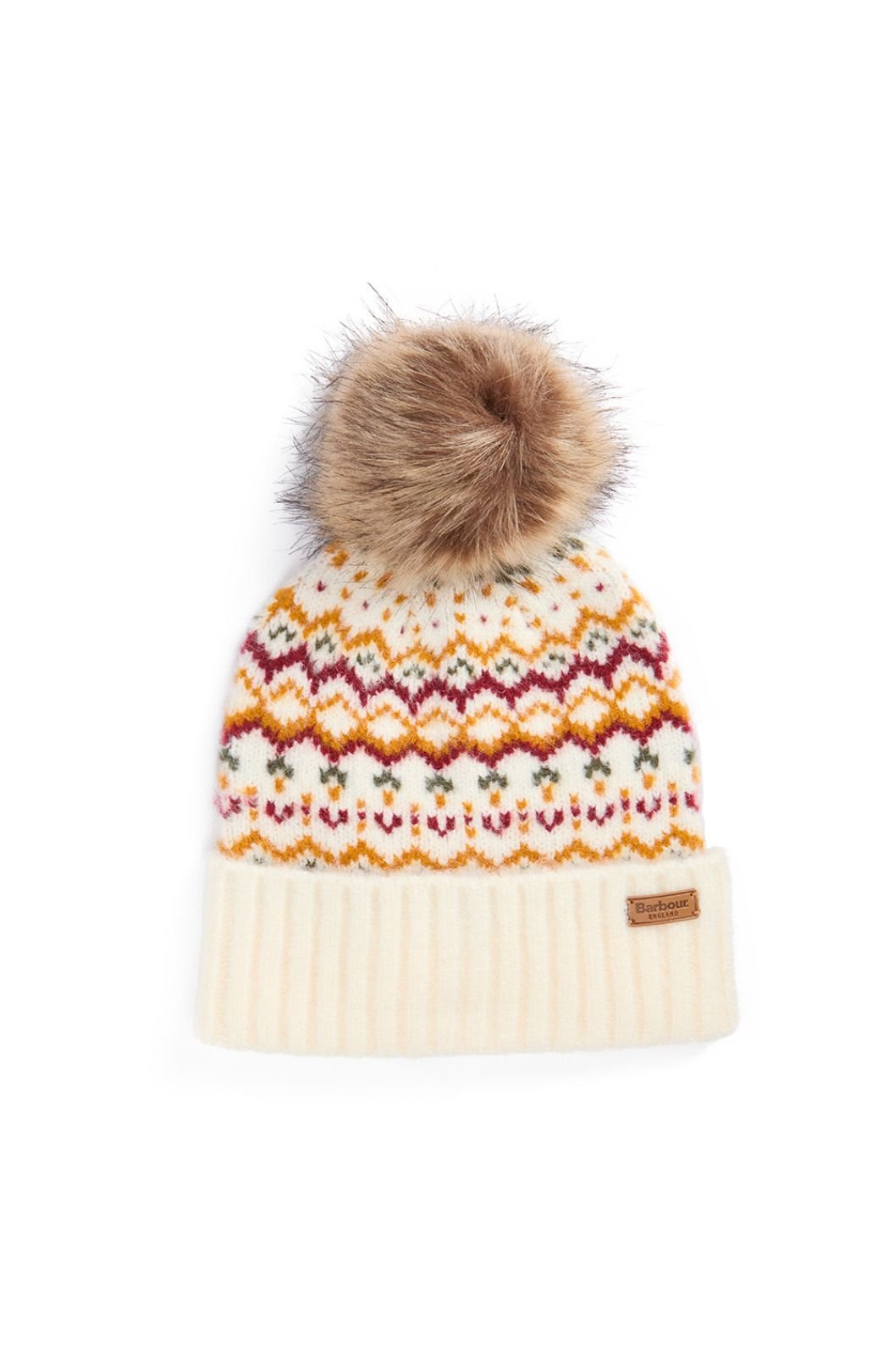 BarbourBarbour Kingsford Fair Isle Beanie Hat CloudAccessories - Blue Water Clothing