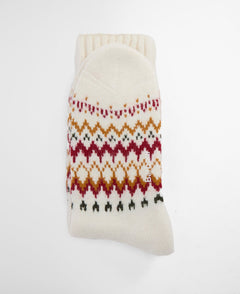 BarbourBarbour Kingsford Fair Isle Sock CloudFootwearCloud - Blue Water Clothing