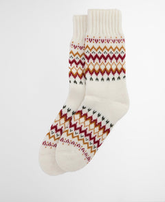 BarbourBarbour Kingsford Fair Isle Sock CloudFootwearCloud - Blue Water Clothing
