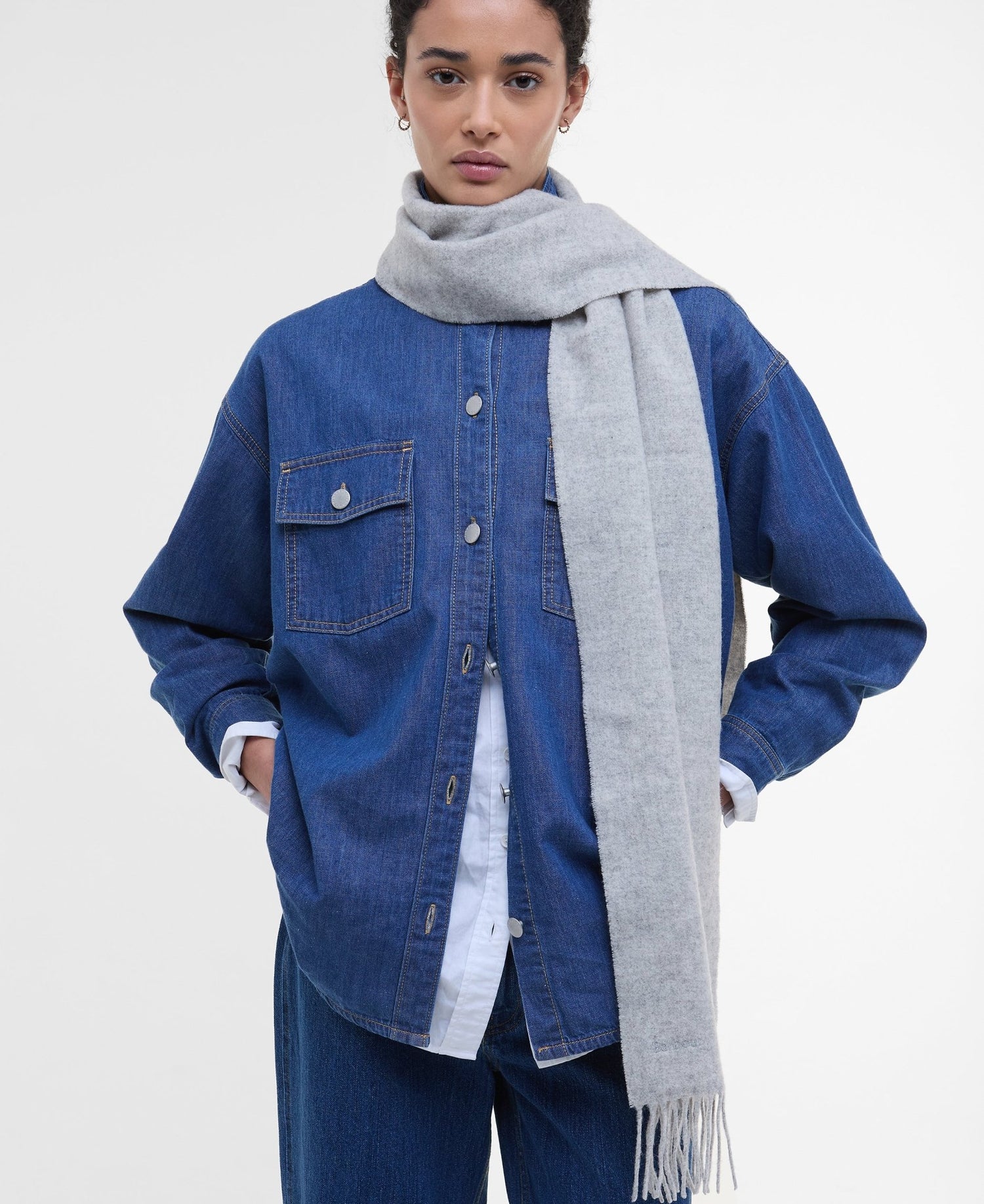 BarbourBarbour Lambswool ScarfScarf - Blue Water Clothing