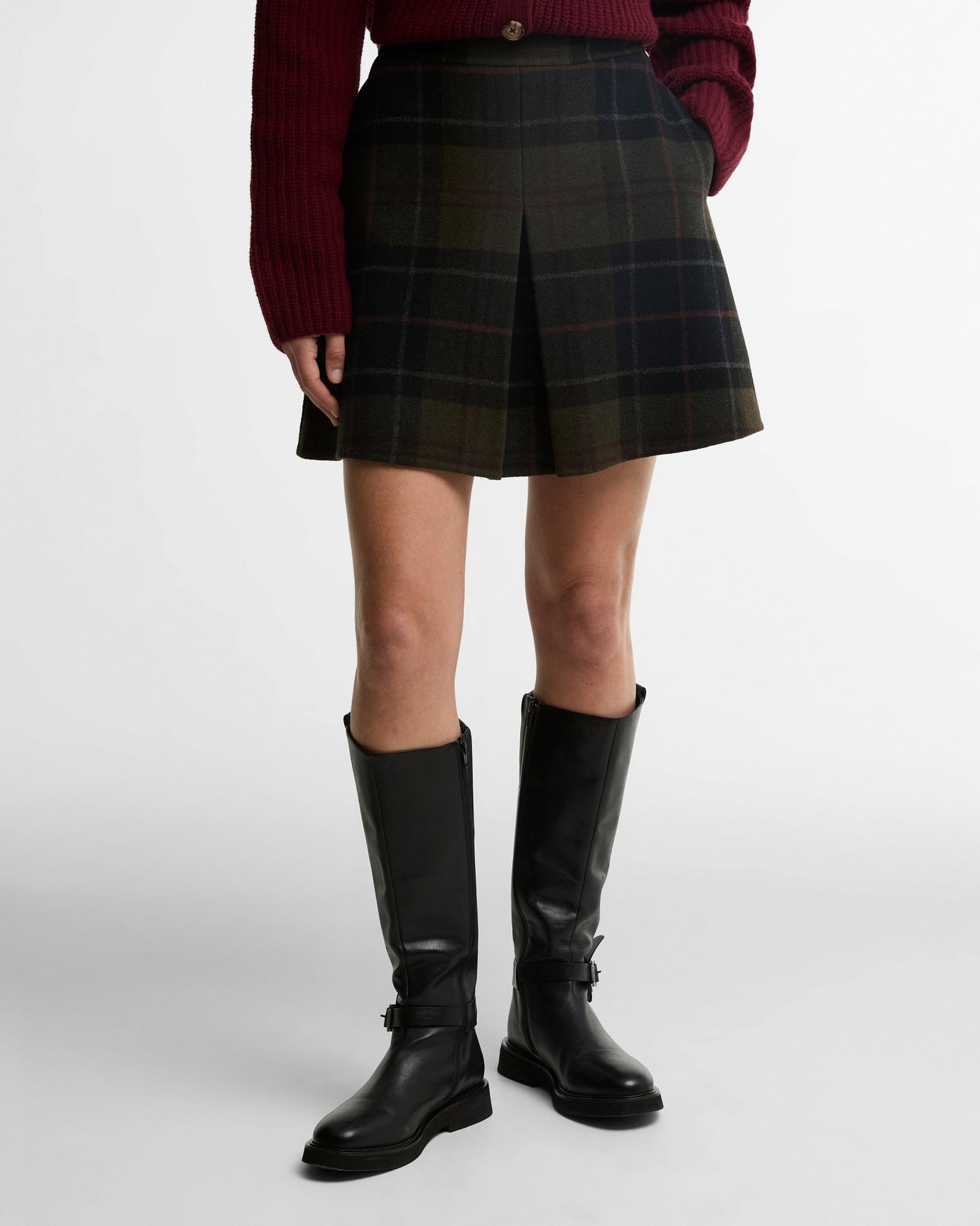 BarbourBarbour Marlow Mini SkirtSkirtShadow Classic Tartan - Blue Water Clothing