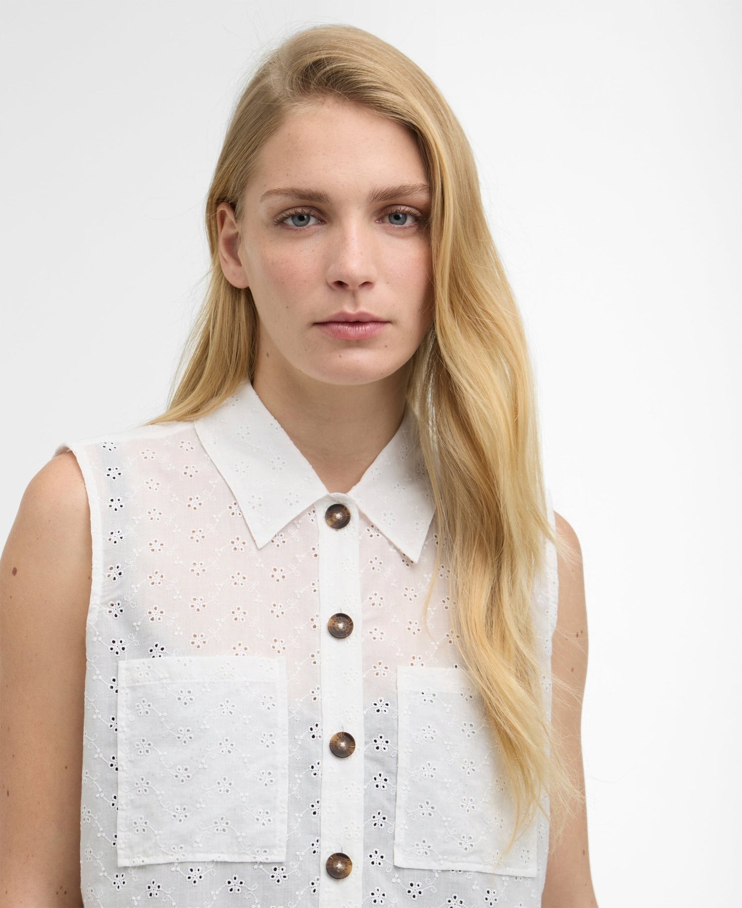 BarbourBarbour Melody ShirtTopsWhite - Blue Water Clothing