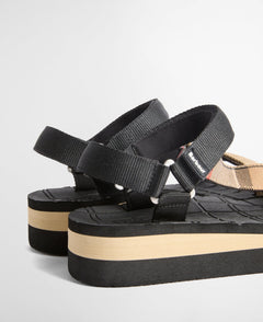 BarbourBarbour Mila SandalFootwearBlack/Dress Tartan - Blue Water Clothing