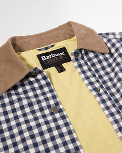 BarbourBarbour Ovingham Casual JacketCoatGingham Navy/ Neutral - Blue Water Clothing
