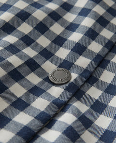 BarbourBarbour Ovingham Casual JacketCoatGingham Navy/ Neutral - Blue Water Clothing