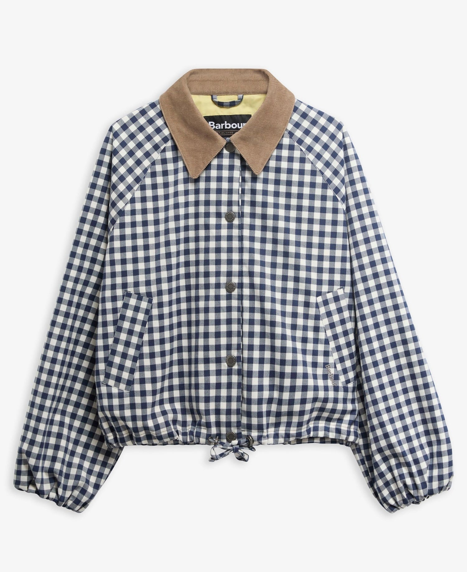 BarbourBarbour Ovingham Casual JacketCoatGingham Navy/ Neutral - Blue Water Clothing