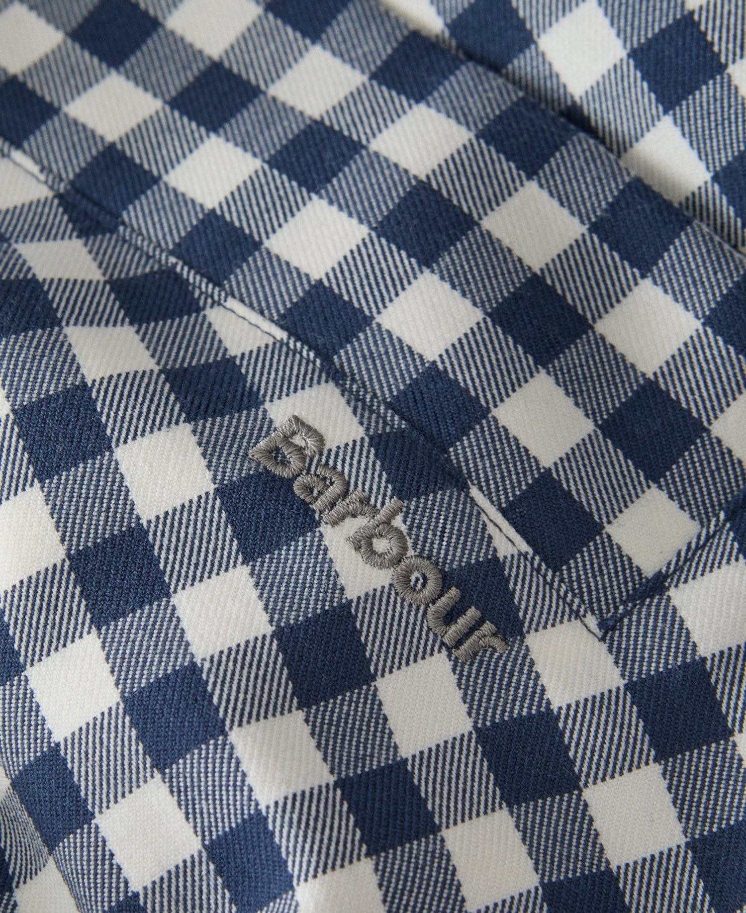 BarbourBarbour Ovingham Casual JacketCoatGingham Navy/ Neutral - Blue Water Clothing