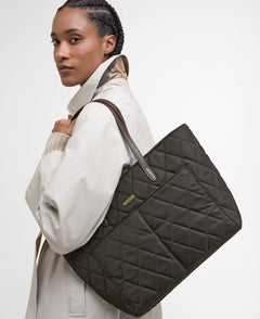 BarbourBarbour Quilted Tote Bag OliveBags - Blue Water Clothing