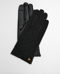 BarbourBarbour Scarlet Waxed Cotton Gloves BlackAccessories - Blue Water Clothing