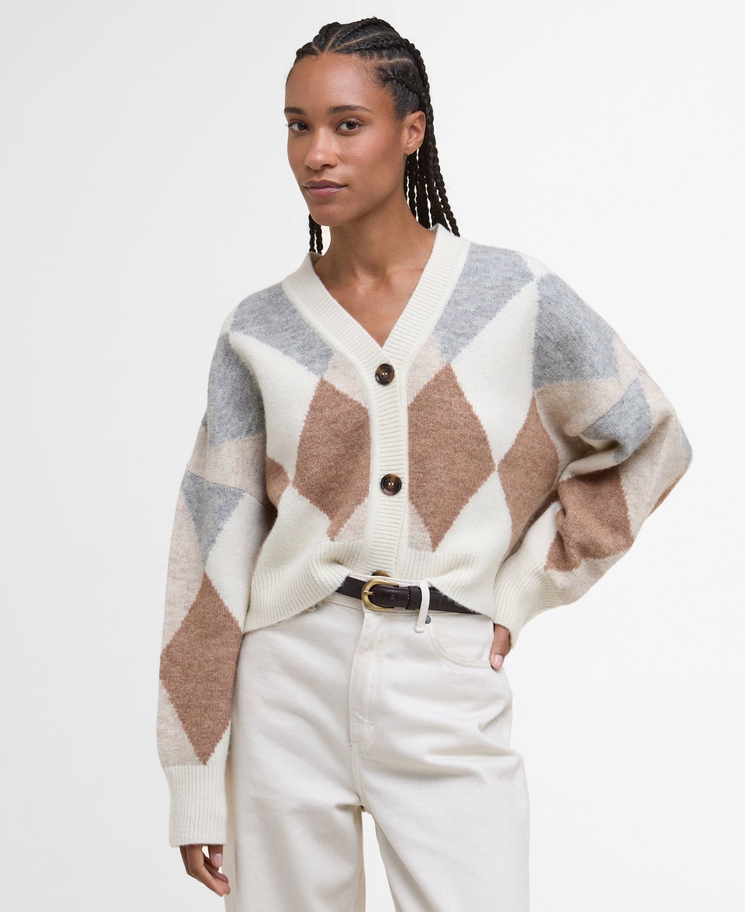 BarbourBarbour Silvia Knitted Cardigan MultiClothingMulti - Blue Water Clothing
