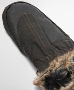 BarbourBarbour Tartan Wax MittsGlovesDark Classic Tartan - Blue Water Clothing