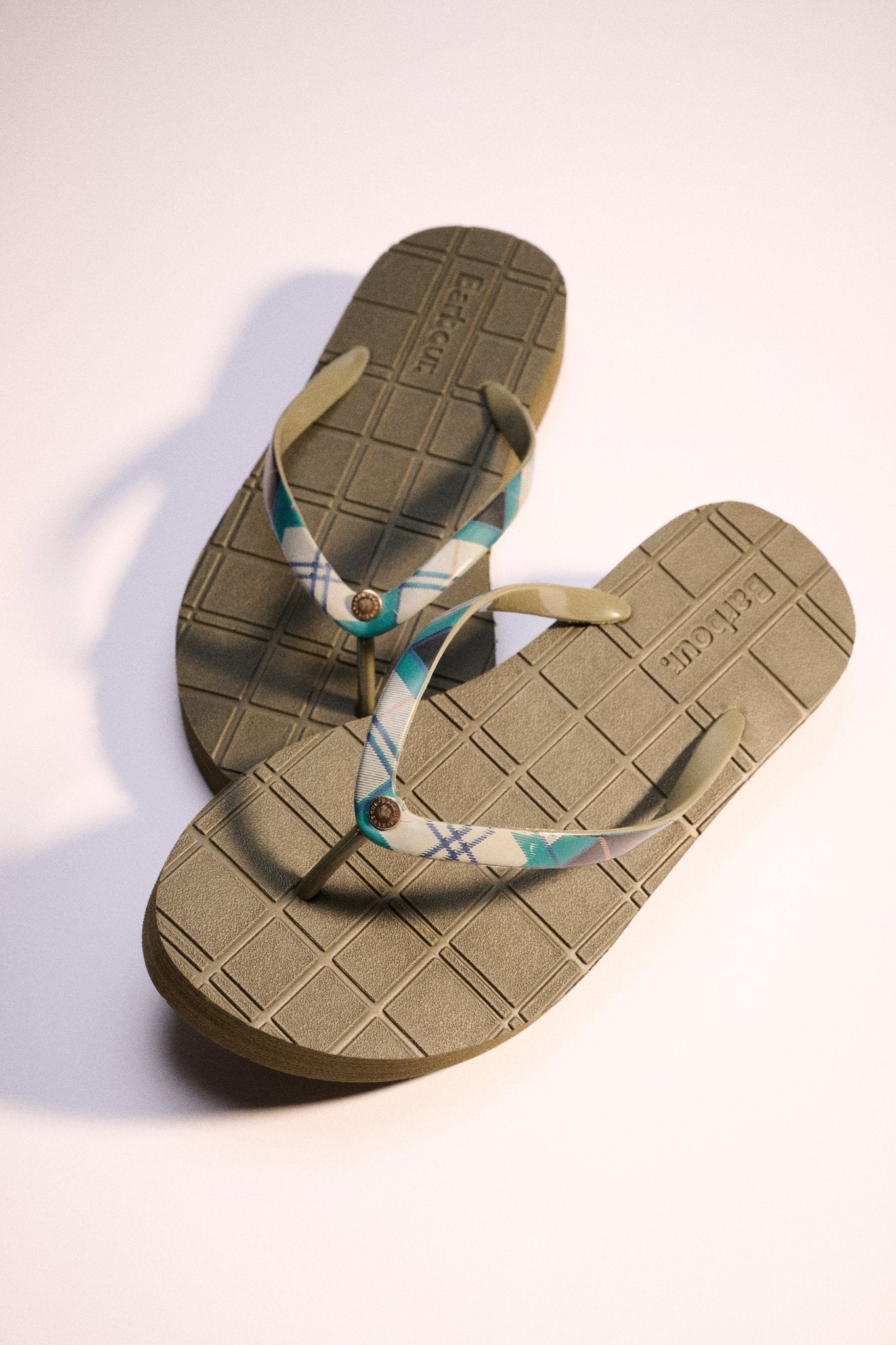 BarbourBarbour Tilda Toe Post SandalFootwearOlive/Ancient Tartan Flip Flop - Blue Water Clothing