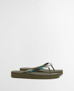 BarbourBarbour Tilda Toe Post SandalFootwearOlive/Ancient Tartan Flip Flop - Blue Water Clothing