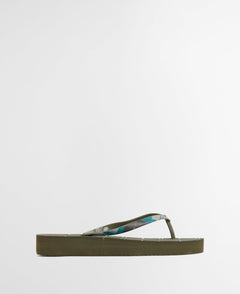 BarbourBarbour Tilda Toe Post SandalFootwearOlive/Ancient Tartan Flip Flop - Blue Water Clothing