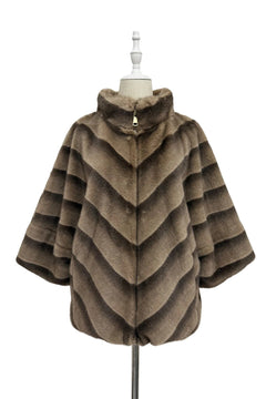 Blue Water ClothingChevron Faux Fur 3/4 Sleeved JacketClothing - Blue Water Clothing