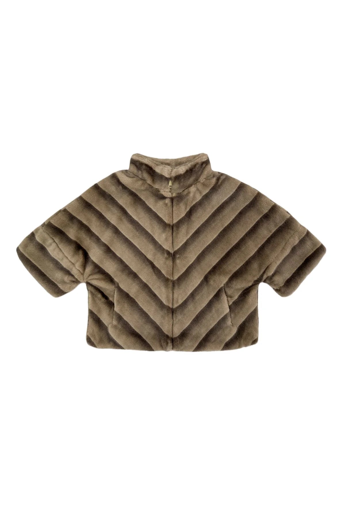 Blue Water ClothingChevron Faux Fur 3/4 Sleeved JacketClothing - Blue Water Clothing