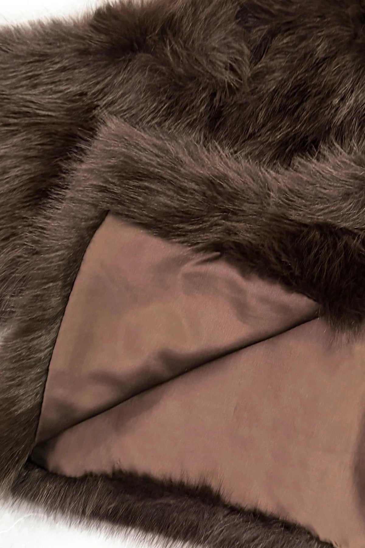 Cropped Faux Fur Jacket with Shawl Collar - Blue Water Clothing