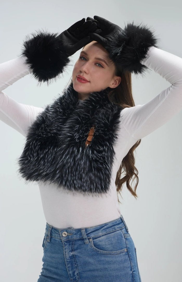 Blue Water ClothingFaux Fur Buckle Pull Through ScarfAccessories - Blue Water Clothing