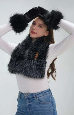 Blue Water ClothingFaux Fur Buckle Pull Through ScarfAccessories - Blue Water Clothing