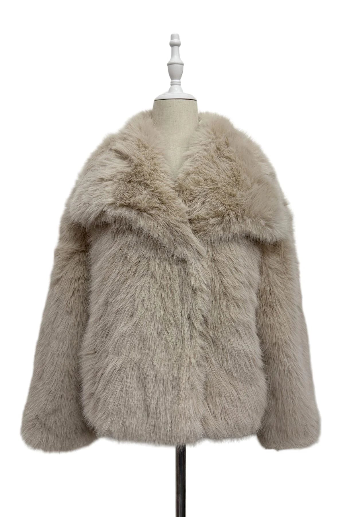 Blue Water ClothingOversized Lapel Faux Fur Sleeved jacketClothing - Blue Water Clothing