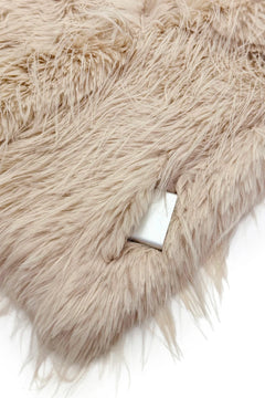 Oversized Shaggy Faux Fur Gillet Jacket - Blue Water Clothing