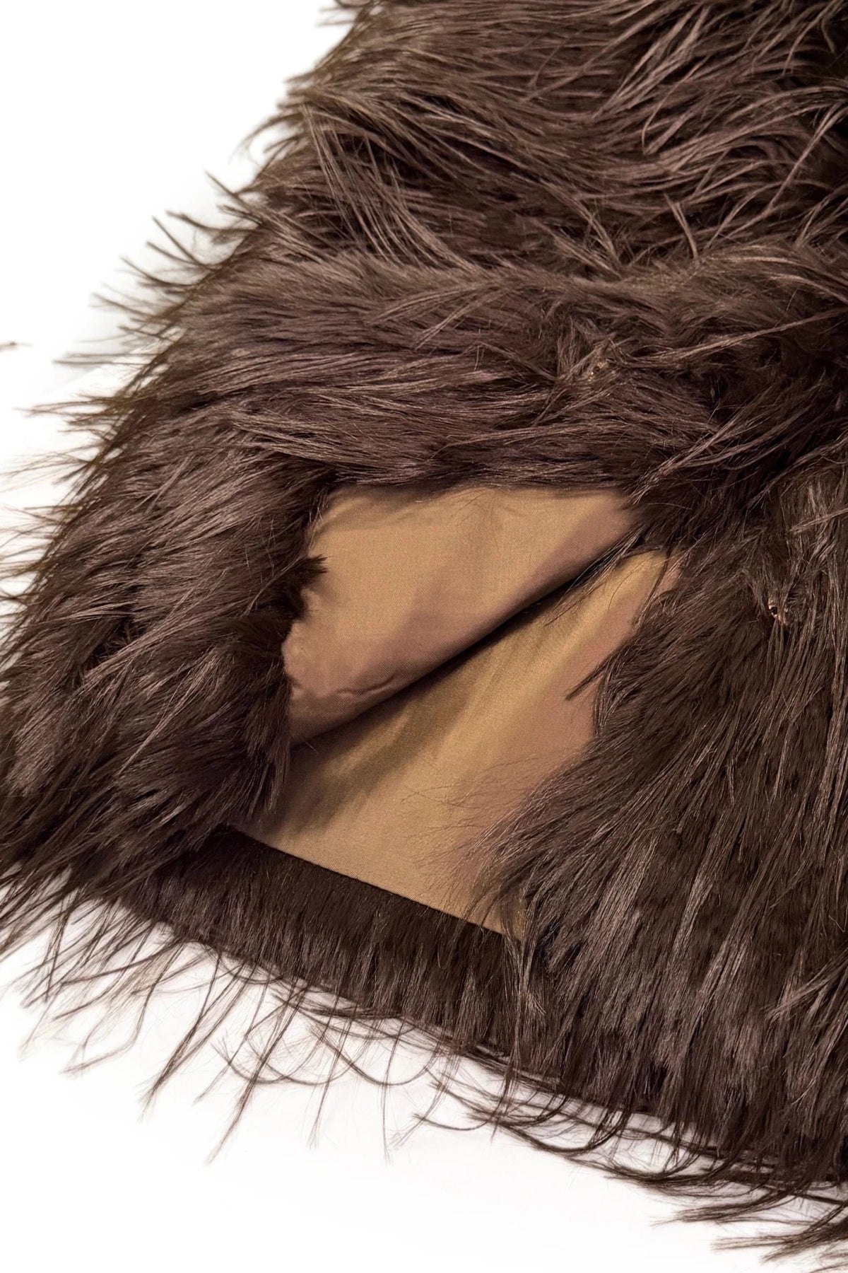 Oversized Shaggy Faux Fur Gillet Jacket - Blue Water Clothing