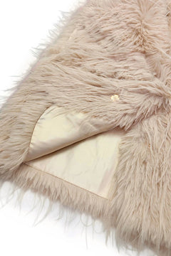 Oversized Shaggy Faux Fur Gillet Jacket - Blue Water Clothing