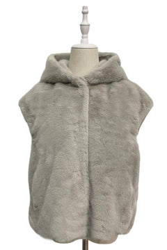 Blue Water ClothingPlain Faux Fur Hooded GiletClothing - Blue Water Clothing