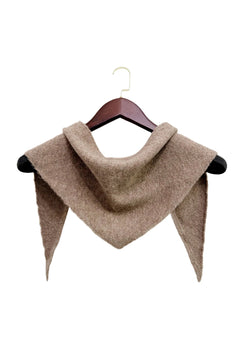 Plain Soft Knit Wool Blend Triangle Neck Scarf - Blue Water Clothing