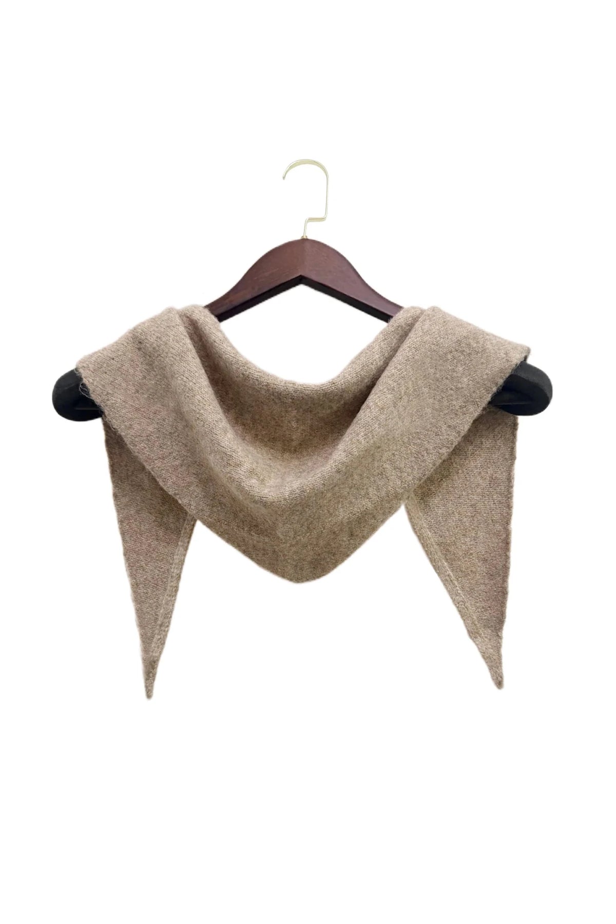 Plain Soft Knit Wool Blend Triangle Neck Scarf - Blue Water Clothing