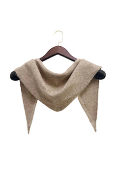Plain Soft Knit Wool Blend Triangle Neck Scarf - Blue Water Clothing