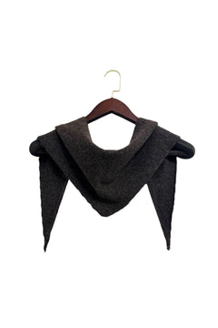 Plain Soft Knit Wool Blend Triangle Neck Scarf - Blue Water Clothing