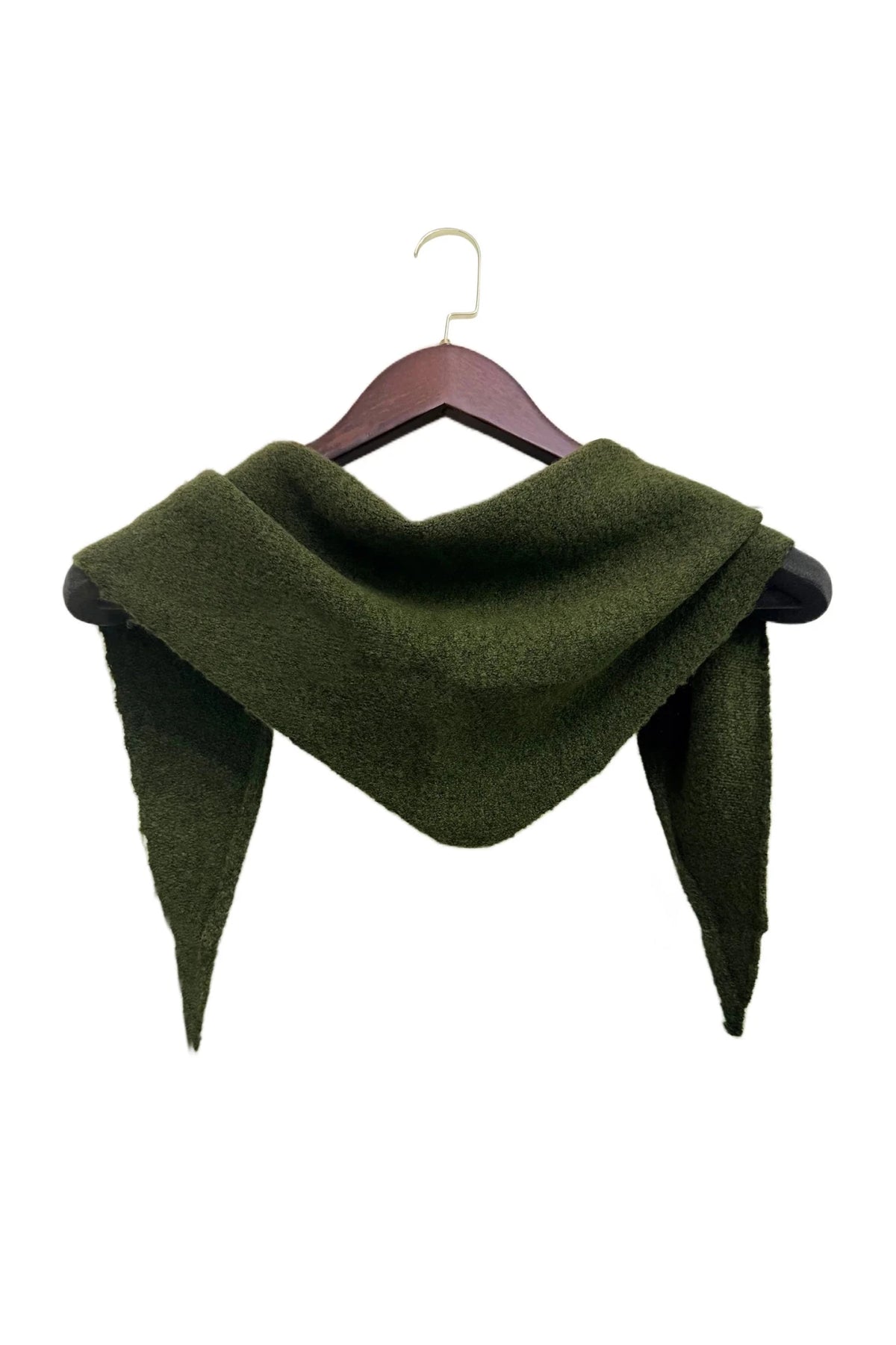 Plain Soft Knit Wool Blend Triangle Neck Scarf - Blue Water Clothing
