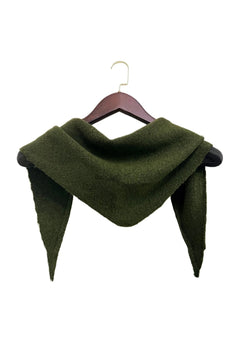 Plain Soft Knit Wool Blend Triangle Neck Scarf - Blue Water Clothing