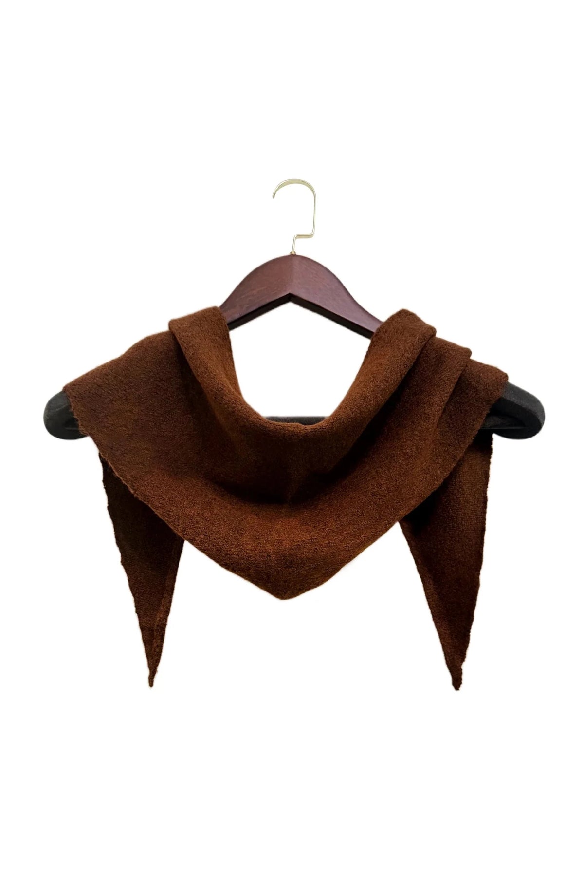 Plain Soft Knit Wool Blend Triangle Neck Scarf - Blue Water Clothing