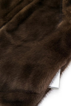 Plush Faux Fur Funnel Neck Zip GiletBrown - Blue Water Clothing