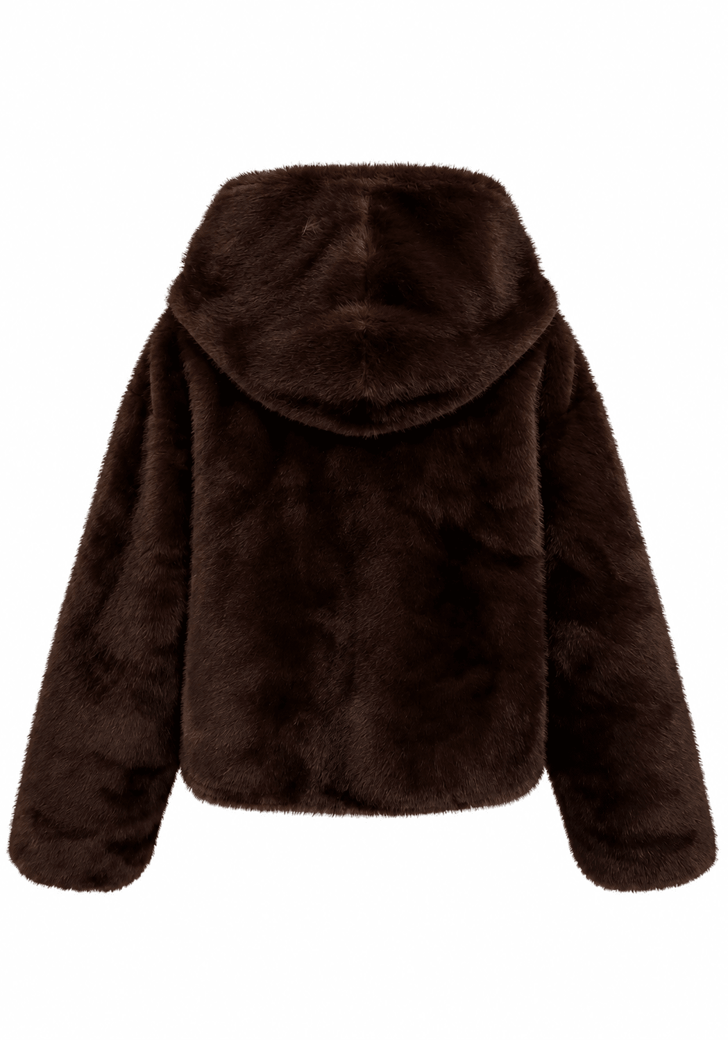 Reversible Faux Fur and Suede Hooded Jacket - Blue Water Clothing