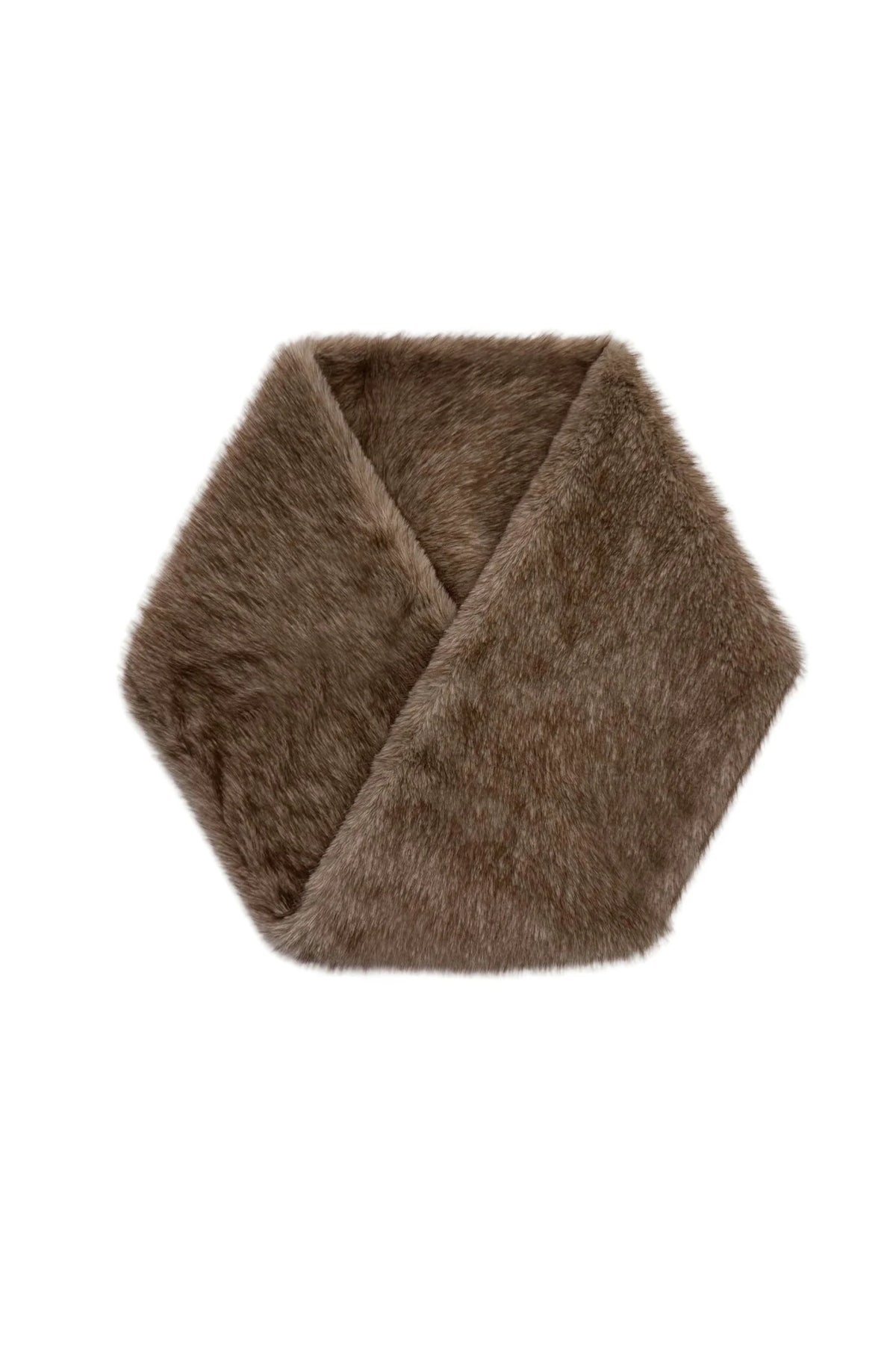 Soft Plain Faux Fur Twist Snood - Blue Water Clothing