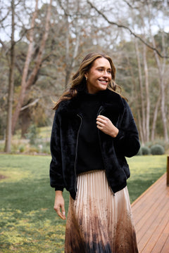 Brave And TrueBrave And True Celeste Bomber BlackCoats & JacketsBlack - Blue Water Clothing