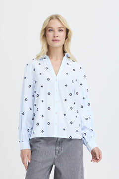 b.youngb.young BYFABIENNE Shirt Long SleeveClothingDella Robbia Blue - Blue Water Clothing