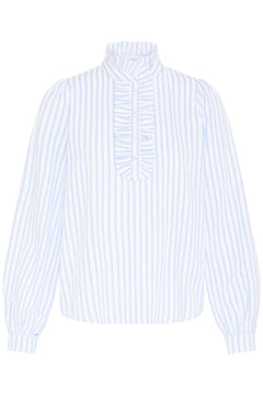 b.youngb.young BYGINETTE Frill BlouseClothingBright White - Blue Water Clothing
