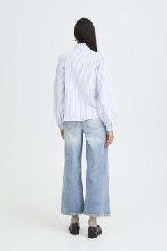 b.youngb.young BYGINETTE Frill BlouseClothingBright White - Blue Water Clothing