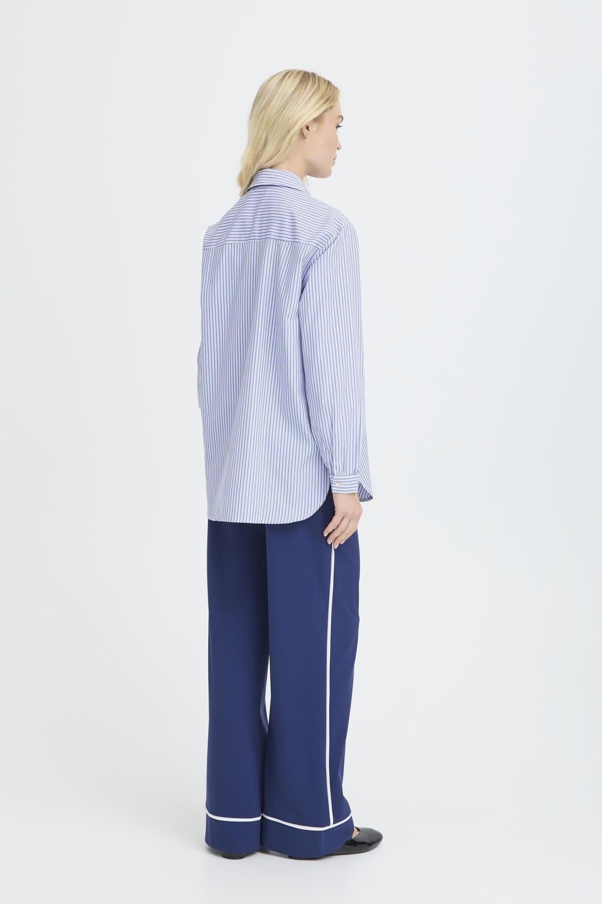 b.youngb.young BYHANIO Tape ShirtClothingHanio Stripe - Blue Water Clothing